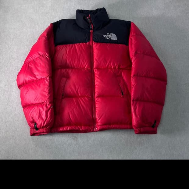 노스페이스 700 패딩 s 레드