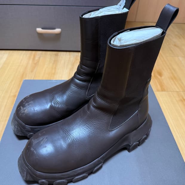 릭오웬스 트랙터 부츠 브라운 43