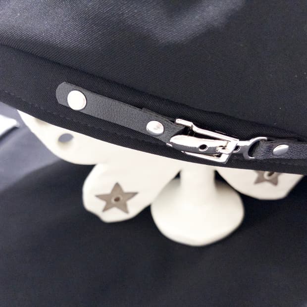 [새상품] 벨티드 버클 코튼 베레모 / 블랙