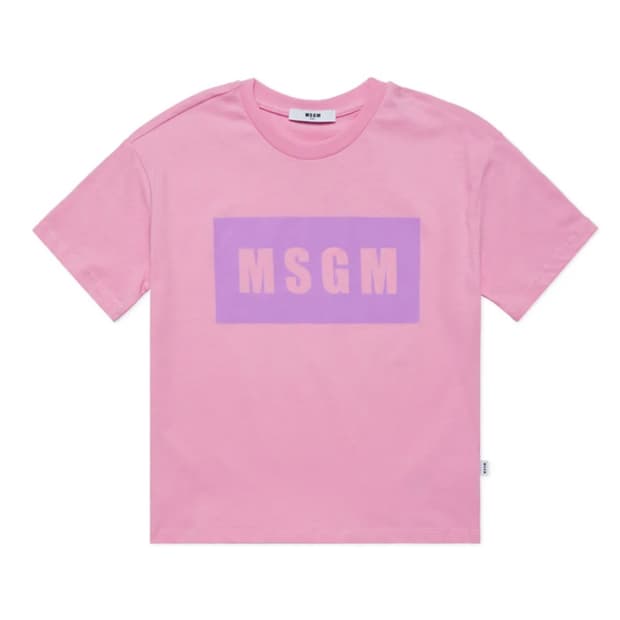MSGM 키즈 로고 반팔티