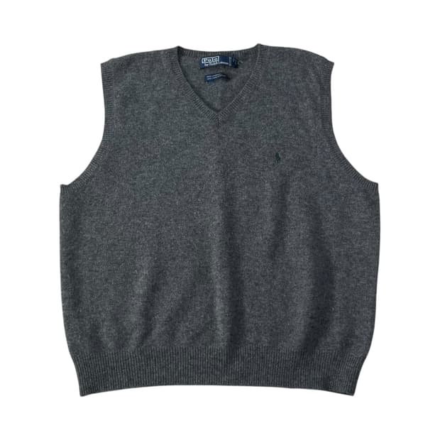 95 폴로랄프로렌 램스울 브이넥 니트 조끼