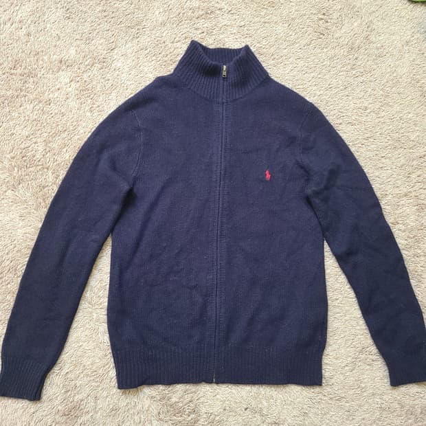 폴로  울 가디건