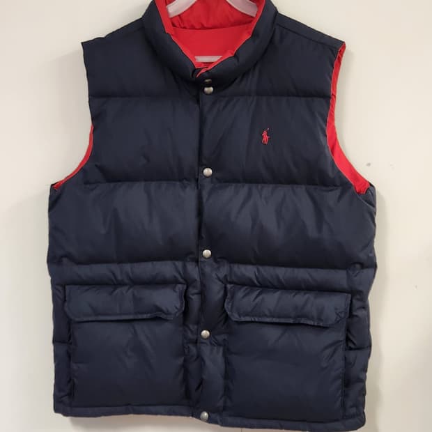 폴로 랄프로렌 양면 패딩 조끼 XL 18-20 (95-100추천)