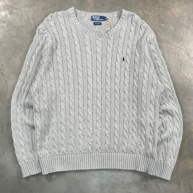 폴로 꽈배기 니트