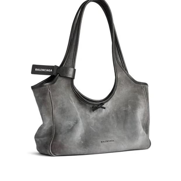 발렌시아가 런드렛 스웨이드 토트백