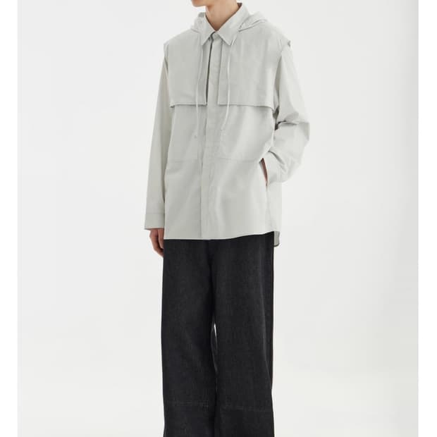 Youth Detachable Hooded Shirt M