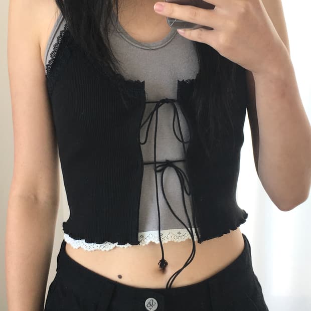 ribbon sleeveless