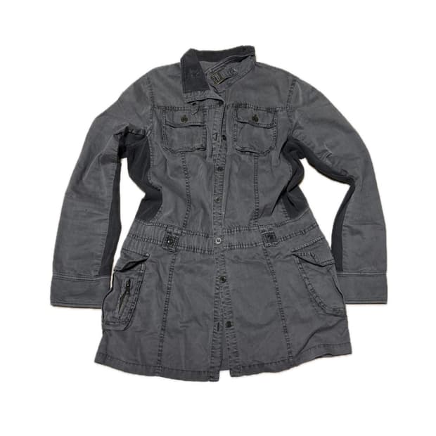 빈티지 테크 포켓 버튼 원피스 