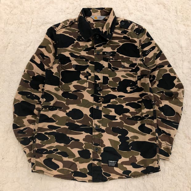 칼하트 카모플라주 밀리터리 셔츠