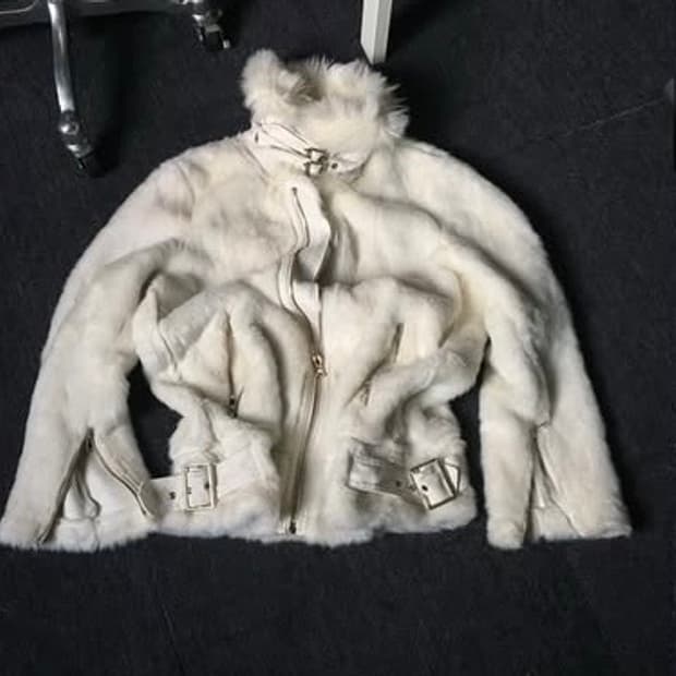 ZARA WOMAN 아이보리 퍼 무스탕 자켓 M