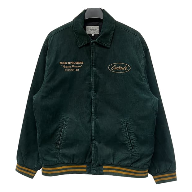 칼하트 WIP 러그드 레터맨 디스커버리 그린 자켓 L