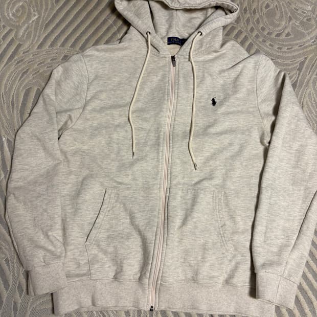 폴로 랄프로렌 화이트 후드집업 L