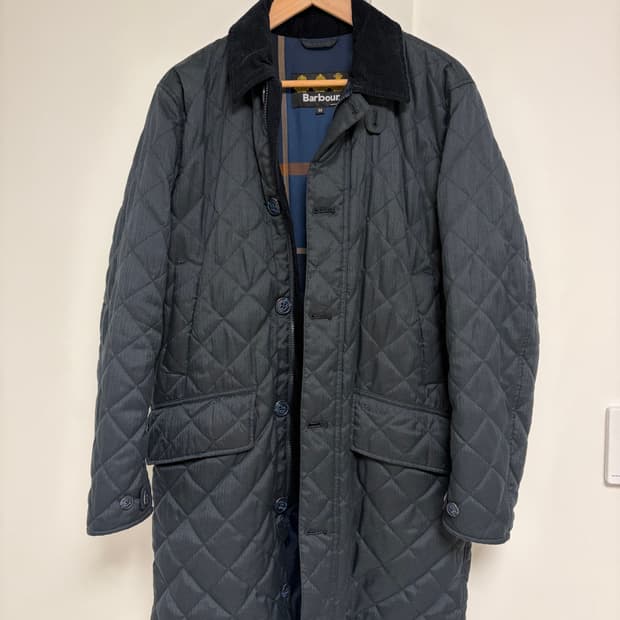 바버 퀼티드 맥 트렌치 코트 M