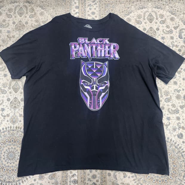 마블 블랙팬서 로고 반팔티 3XL