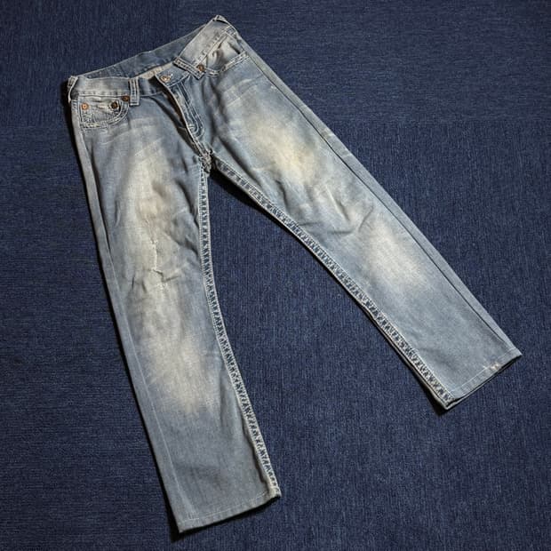 트루릴리젼 데미지 워싱 데님팬츠