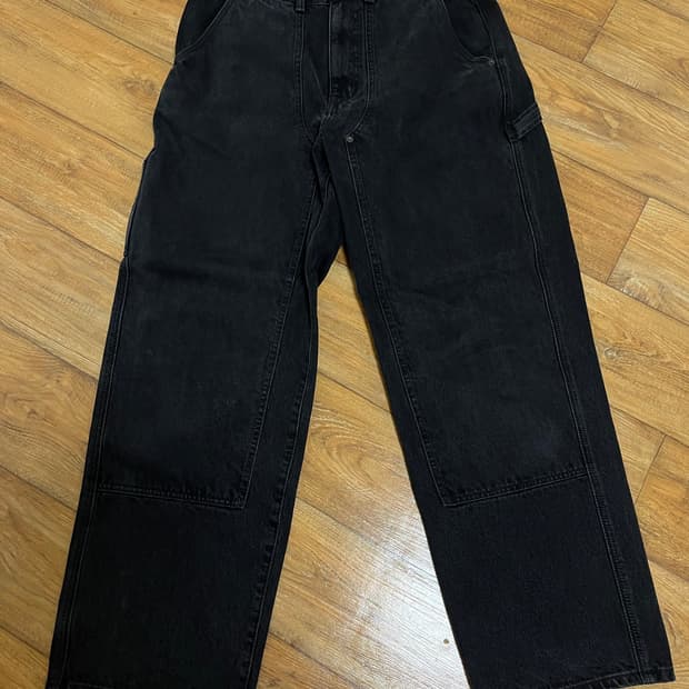 디네뎃 black loose jeans