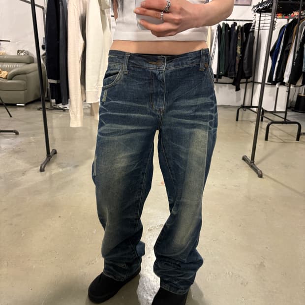 빈티지 워시드 데님팬츠