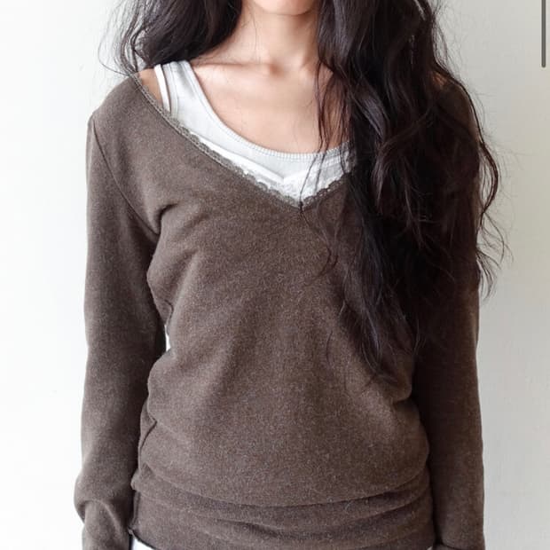 샵페어리 iris long top, khaki