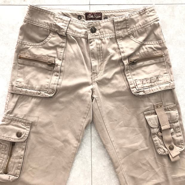 Rote Rose 미드라이즈 카고 팬츠