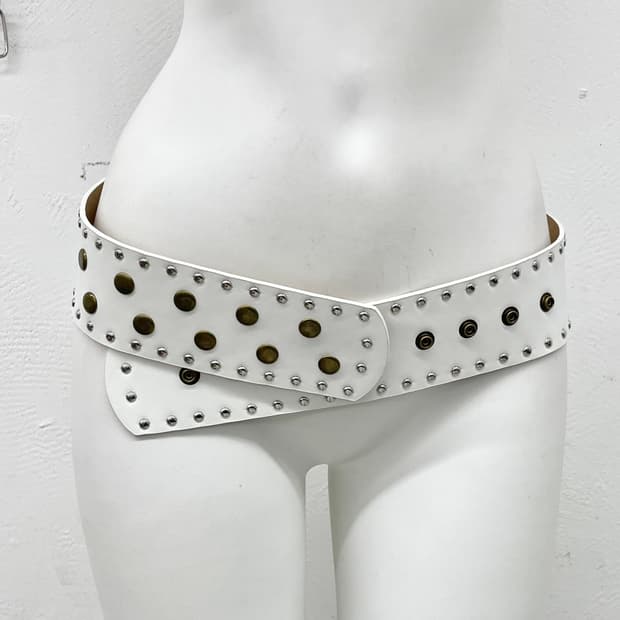 락시크 스터드 와이드 벨트