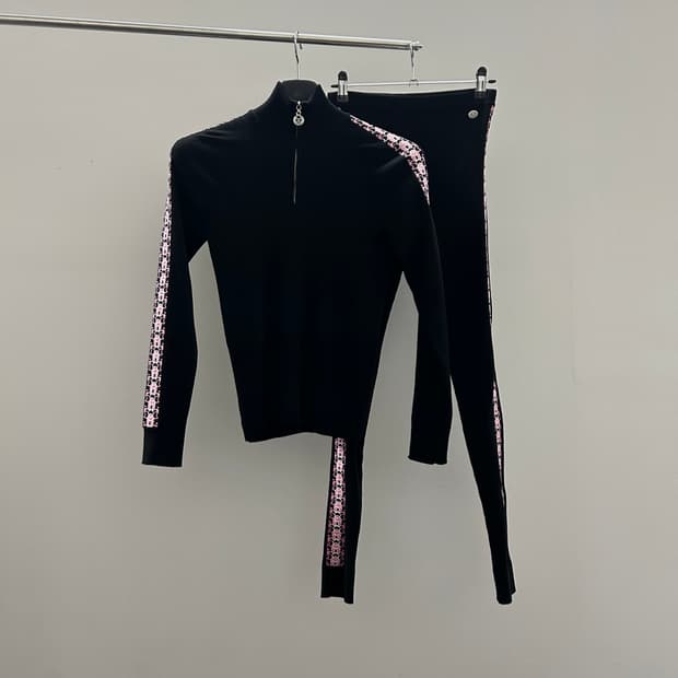 샤넬 CC 사이드라인 니트 셋업