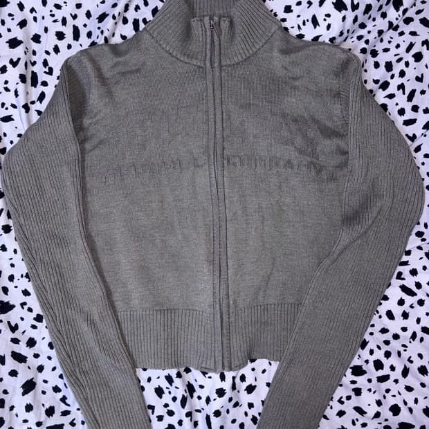 스컬프터 니트집업 