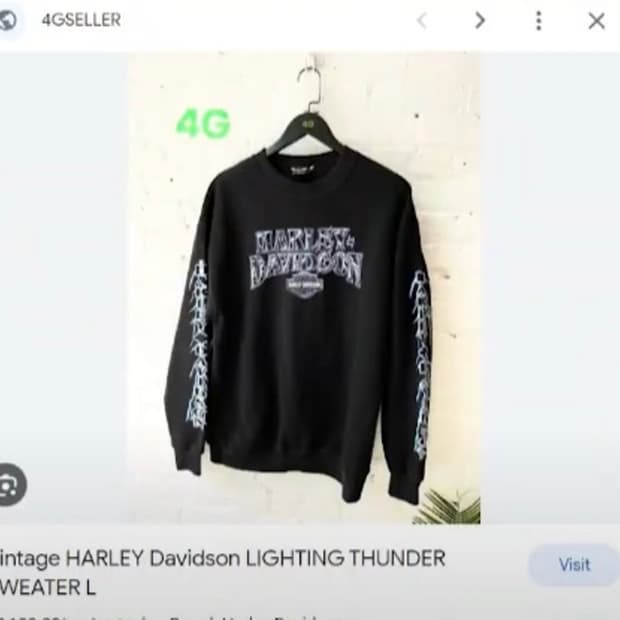 90s harley lightning sweat(4g seller)