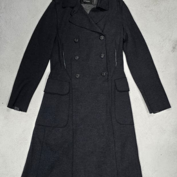 Cividini 치비디니 여성 그레이 울 코트 40사이즈