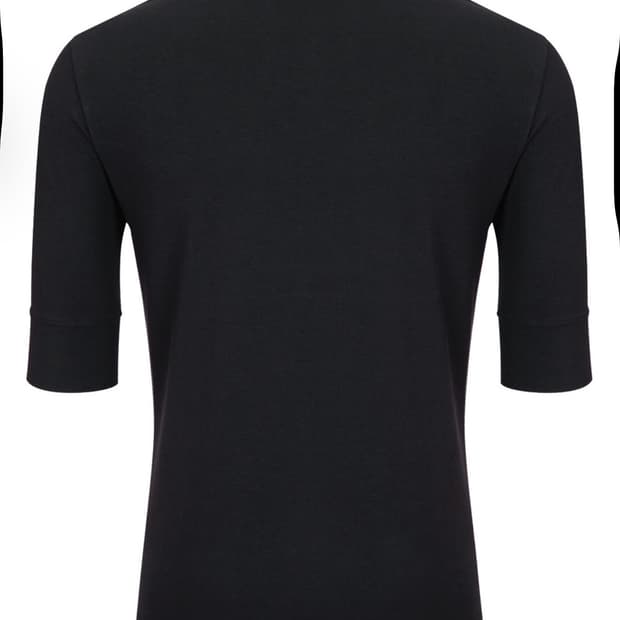 SLIM SHORT-SLEEVED INNERWEAR (BLACK)