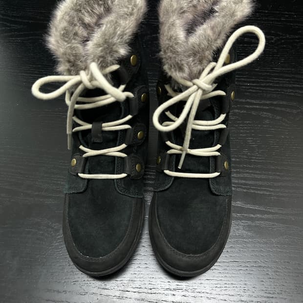 소렐 스웨이드 퍼 부츠