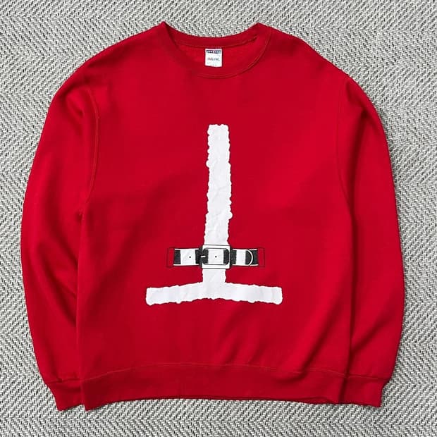 저지스 산타 프린팅 스웻셔츠 v0780