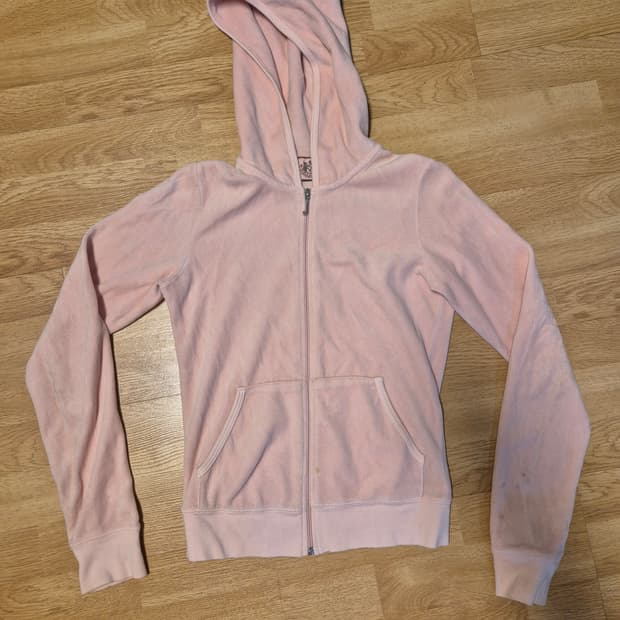 쥬시 꾸뛰르 핑크 벨벳 후드집업 & 팬츠 셋업 S