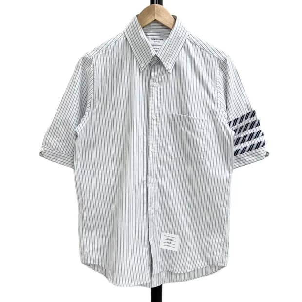 [1]톰브라운 사선완장 스트라이프 반팔 셔츠