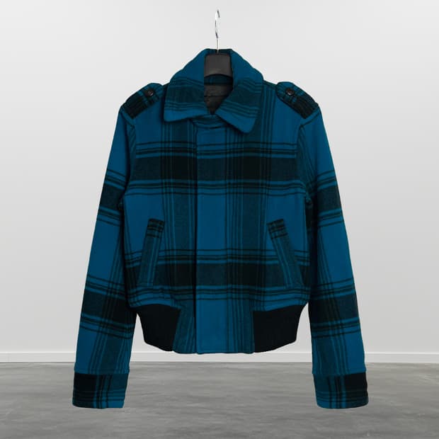 MOUSSY 체크 집업 자켓 