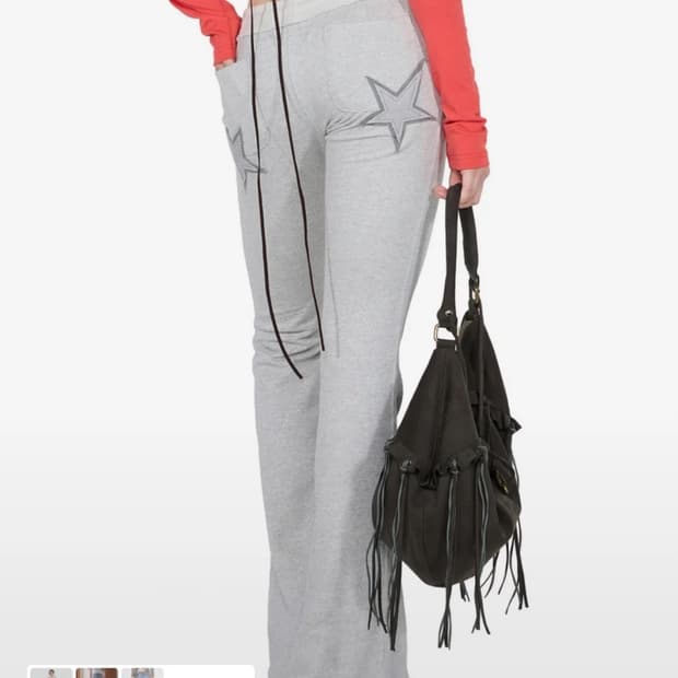 새상품)스컬프터 글리터 부츠컷 스웨트 팬츠 팝니다🩶