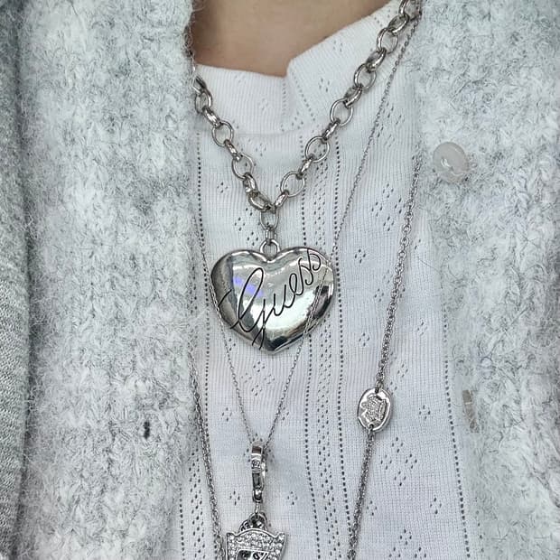 빈티지 게스 체인 목걸이