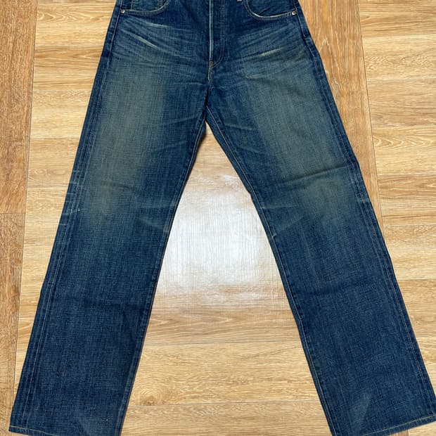 일본 리바이스 702 빅E 셀비지 신치백 34 x 36