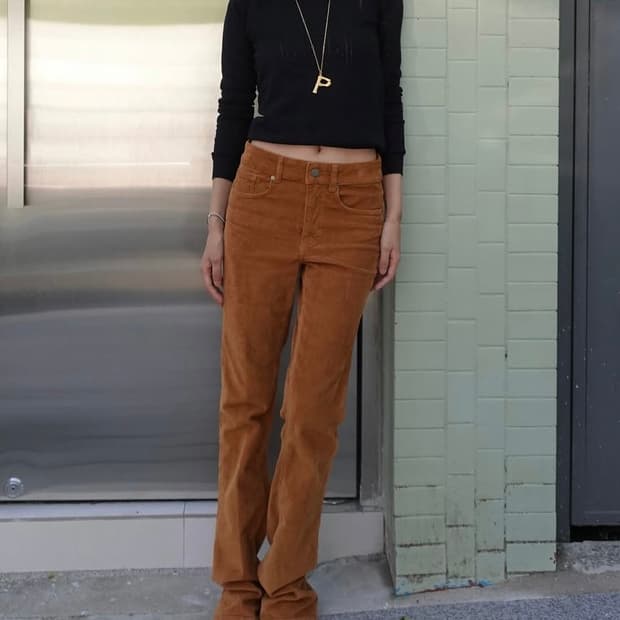 자라 플레어 코듀로이 팬츠