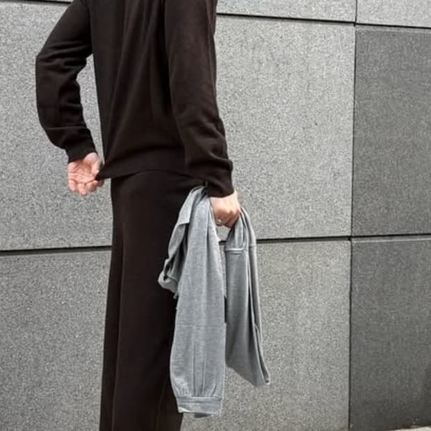 머듈 니트 후디 브라운 2사이즈