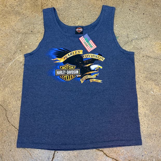 90s Made in USA 빈티지 할리데이비슨 민소매티 나시