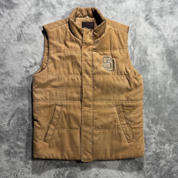 MLB 샌디에이고 브라운 패딩 조끼