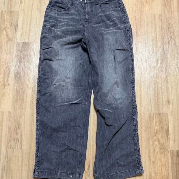 etce 블랙 데님 와이드 팬츠 M사이즈