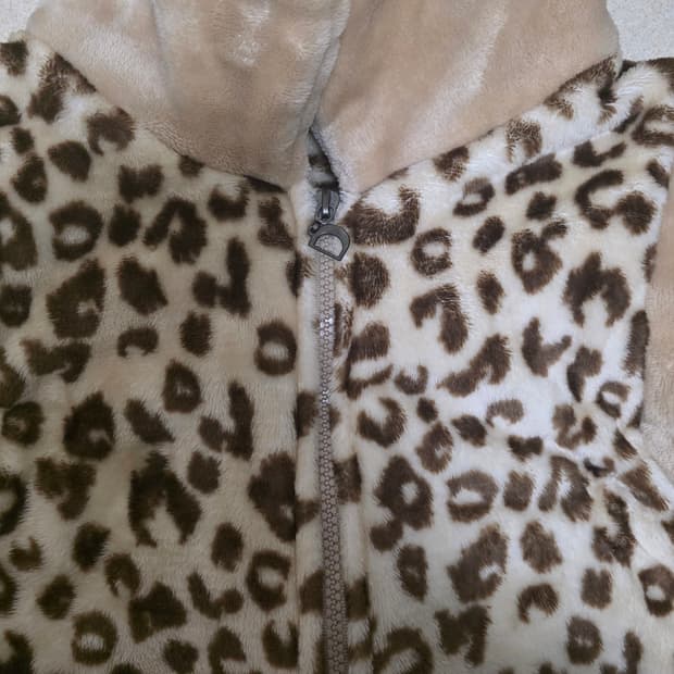 레오파드 호피 갸루 조끼 