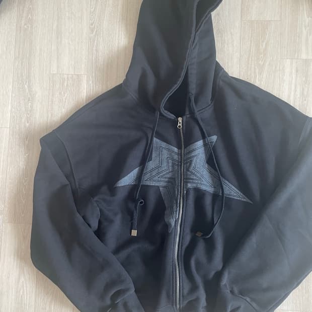 에즈카톤 러닝 피그먼트 후드 집업 블랙 / m