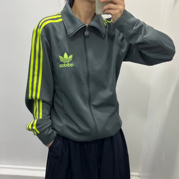 아디다스 그레이 그린라인 져지