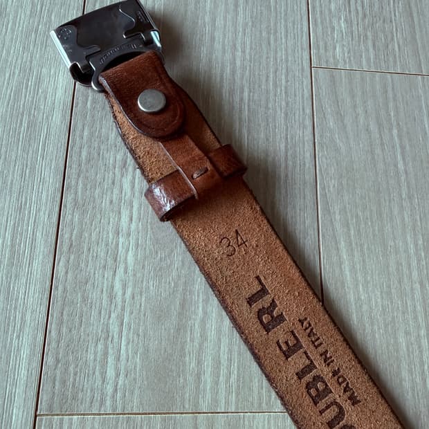 rrl 더블알엘 빈센스 벨트 브라운 34