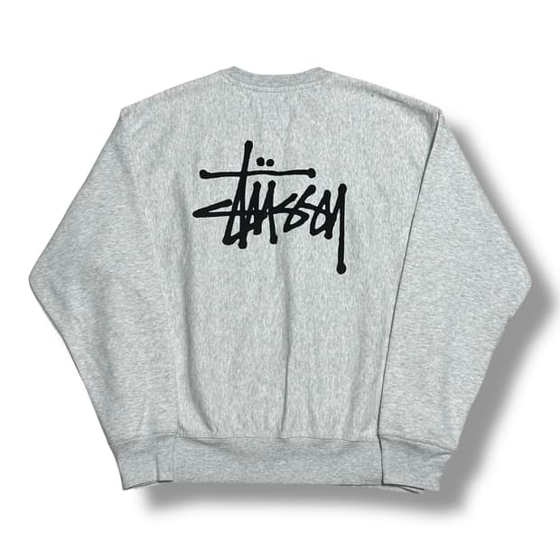 Stussy 빅로고 애쉬헤더 기모 맨투맨