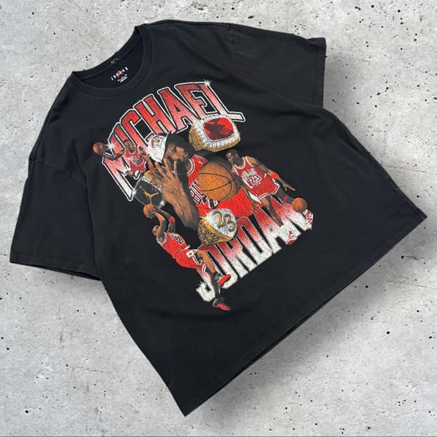 [3XL] 조던 마이클조던 워싱 블랙 반팔 티셔츠 C13