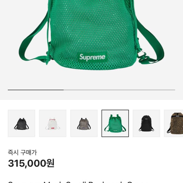 Supreme Mesh Small Backpack Green
