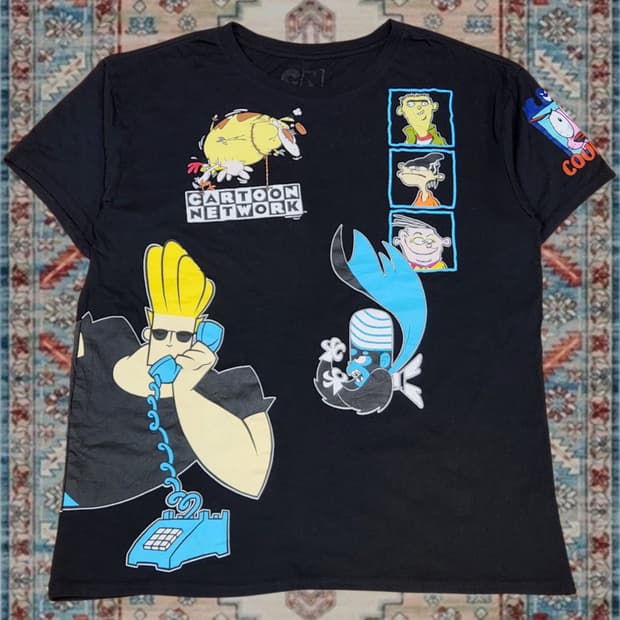 카툰네트워크 90s 올드스쿨 캐릭터 그래픽 티셔츠 L